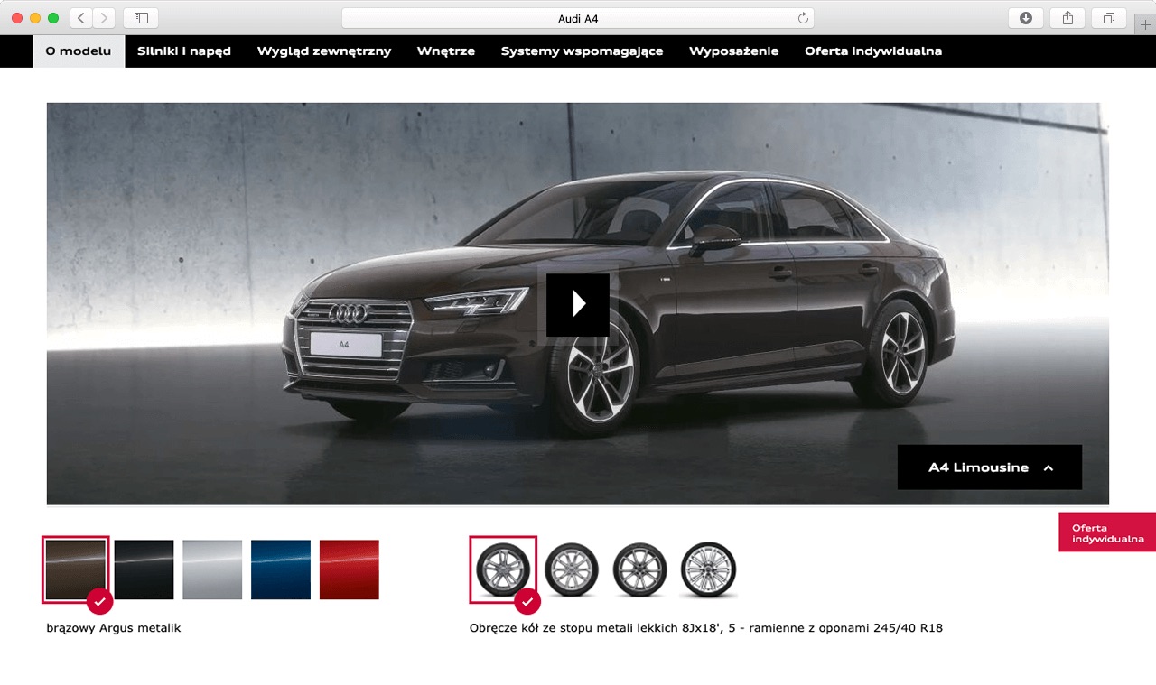 Audi A4 Landing Page